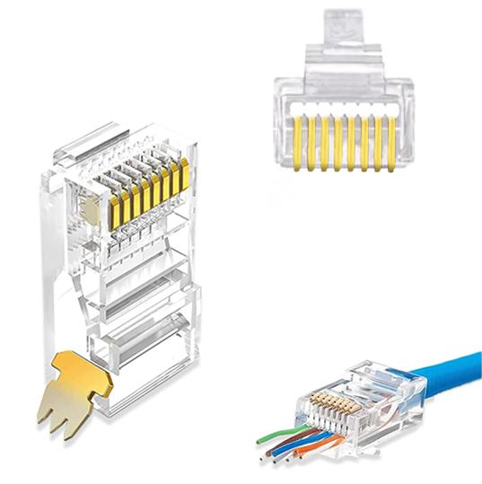 CAT5E UTP 8P8C RJ45 Modulaire plug Pass door Type