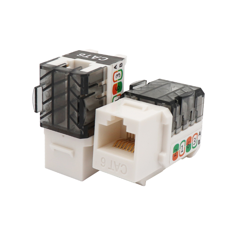 Cat6 UTP Slim Type 90 graden Punch Down Keystone Jack