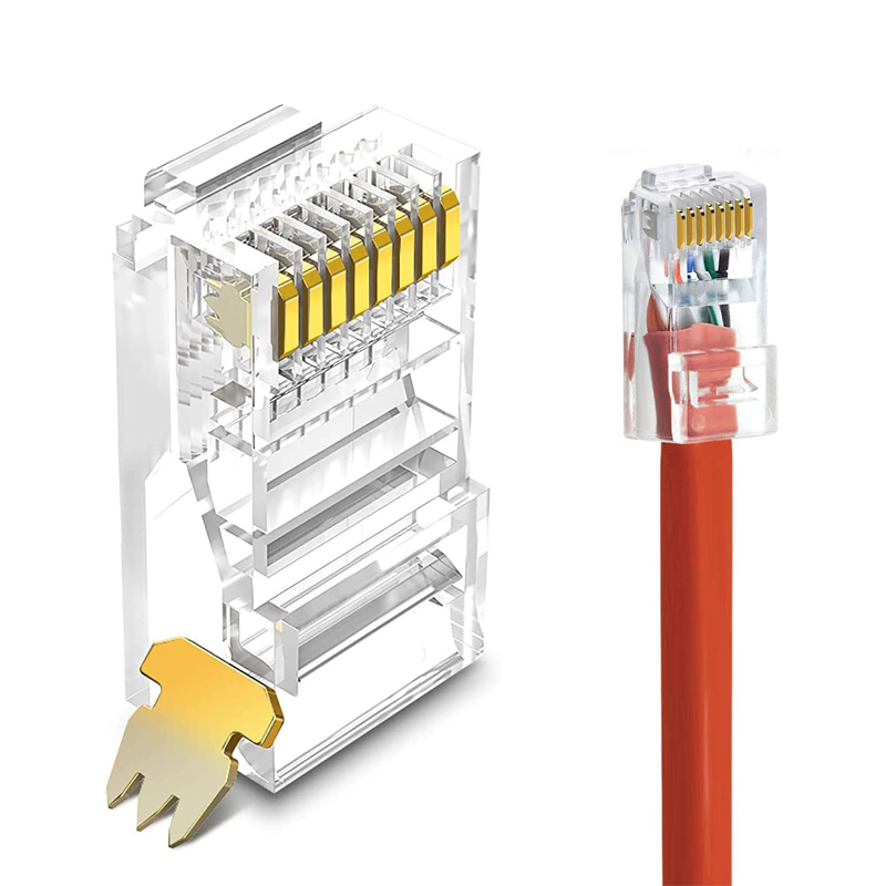 CAT5E UTP 8P8C RJ45 Modulaire plug 1-delige