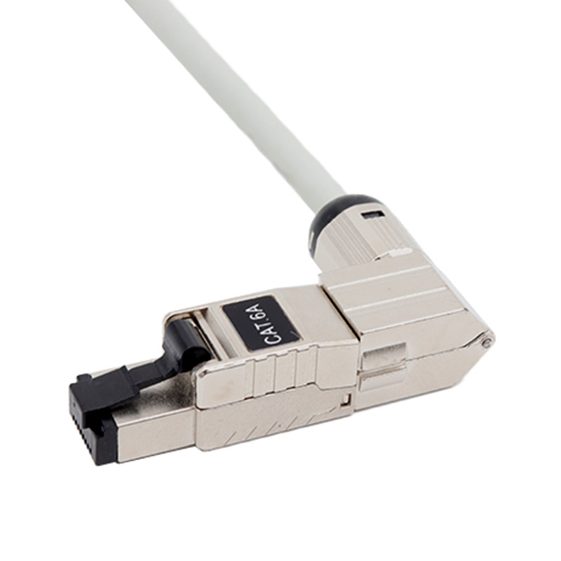 CAT6A STP 90-graden gereedschapsloze netwerkmodule