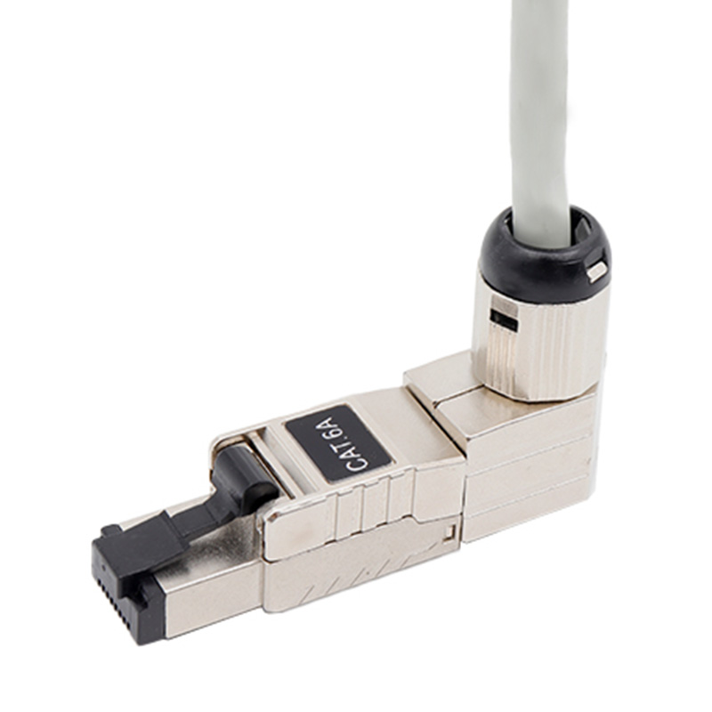 CAT6A STP 90-graden gereedschapsloze netwerkmodule